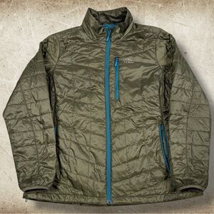 L.L. Bean Olive Green Puffer Jacket Size L